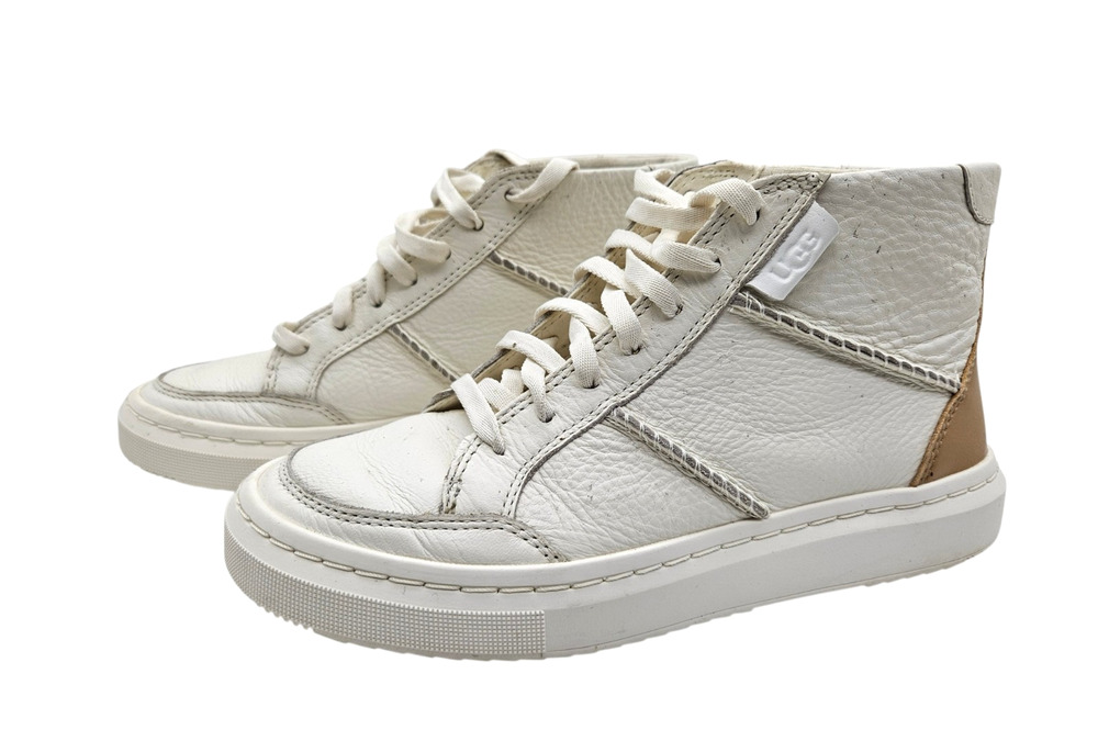 UGG Alameda Women's Chukka White Tan High-Top Sneaker Sz: 5.0
